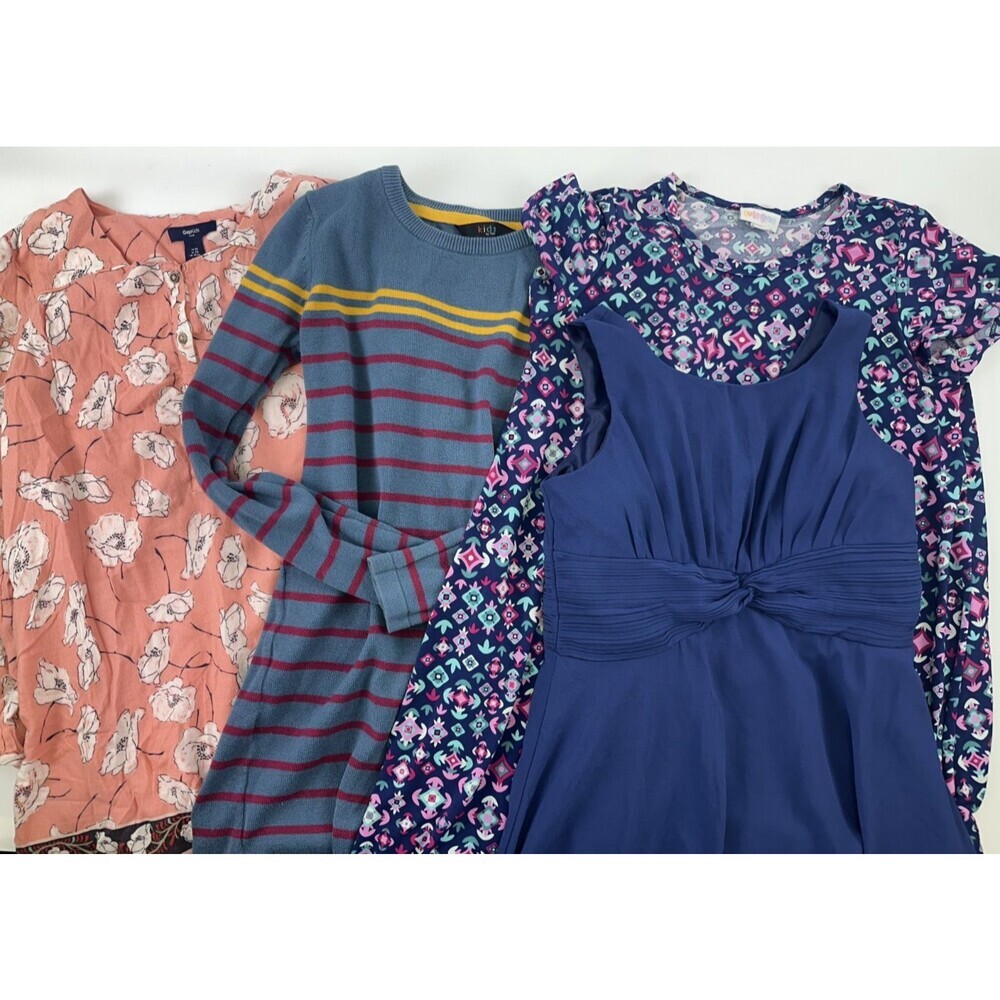 Girls Dress Lot Size 12 Gap Kids Floral Long Sleeves Iefiel LuLaRoe Blue Sweater
